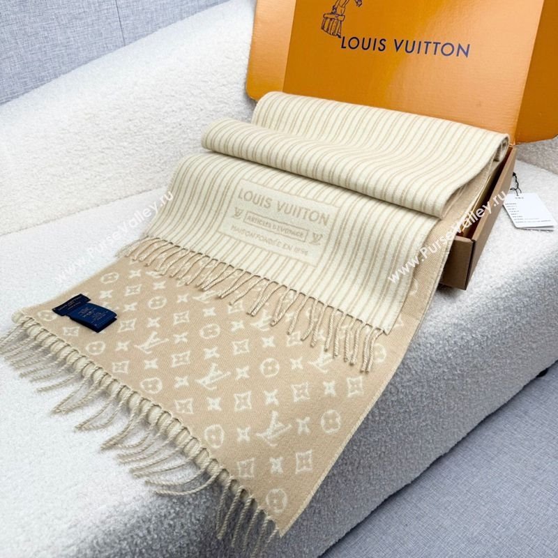Louis Vuitton My Neverfull Wool Blend Long Scarf 30x200cm Beige 2025 LV111102 (XMN-251111126)