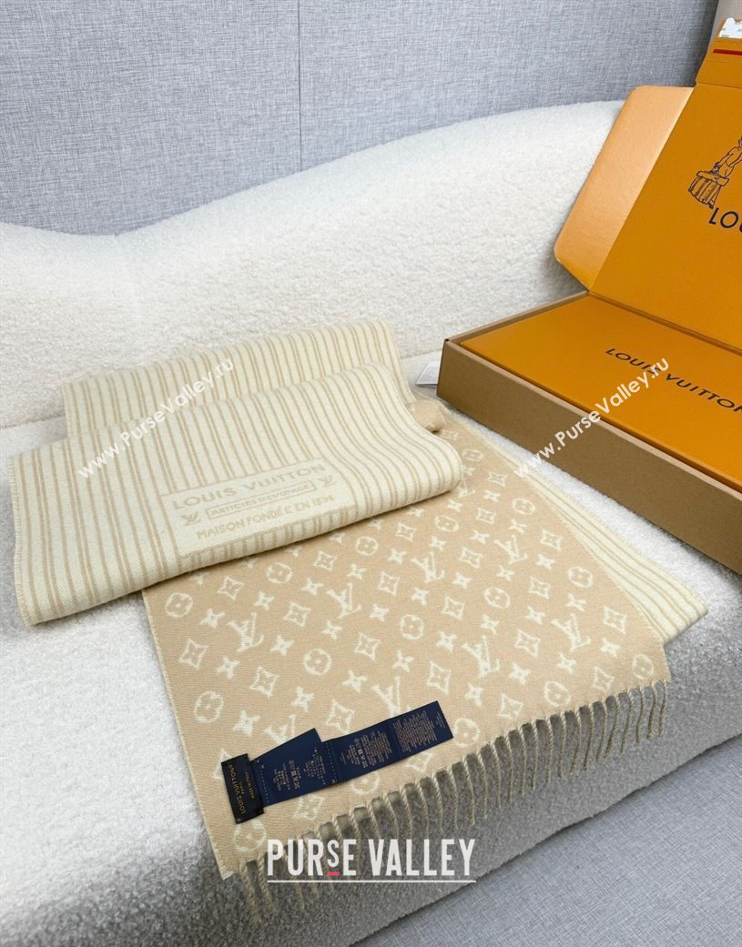 Louis Vuitton My Neverfull Wool Blend Long Scarf 30x200cm Beige 2025 LV111102 (XMN-251111126)