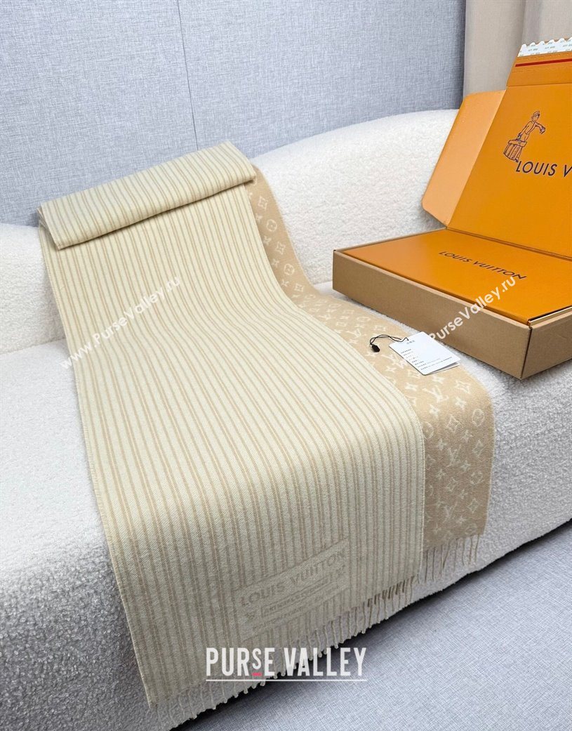 Louis Vuitton My Neverfull Wool Blend Long Scarf 30x200cm Beige 2025 LV111102 (XMN-251111126)