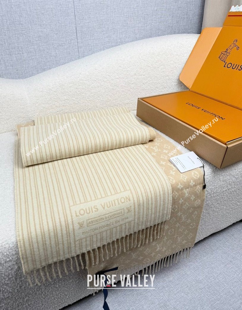 Louis Vuitton My Neverfull Wool Blend Long Scarf 30x200cm Beige 2025 LV111102 (XMN-251111126)