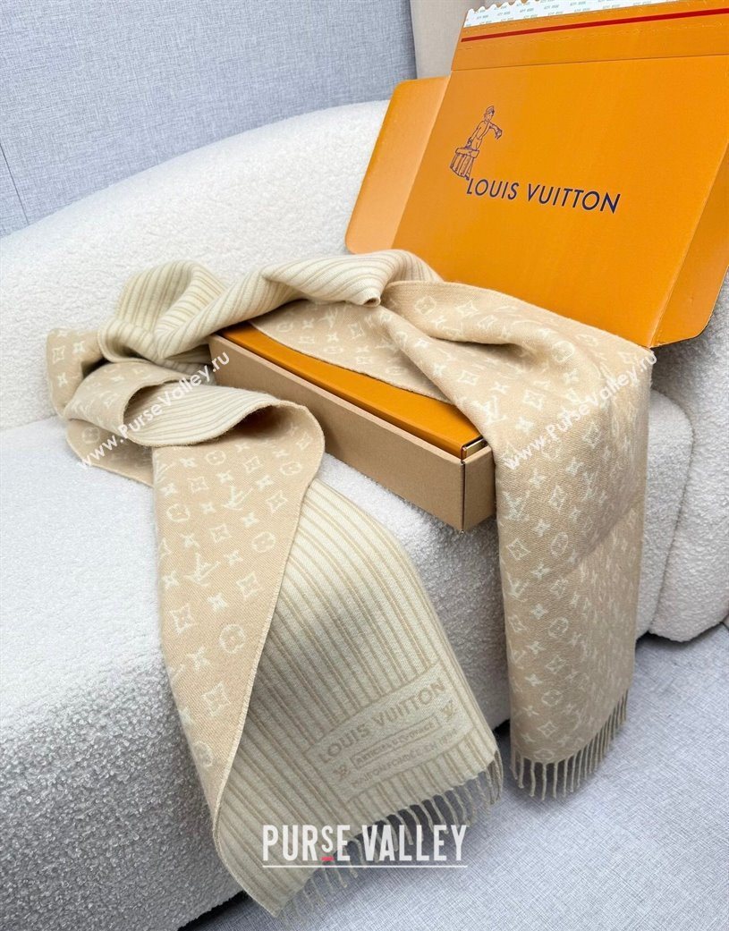 Louis Vuitton My Neverfull Wool Blend Long Scarf 30x200cm Beige 2025 LV111102 (XMN-251111126)