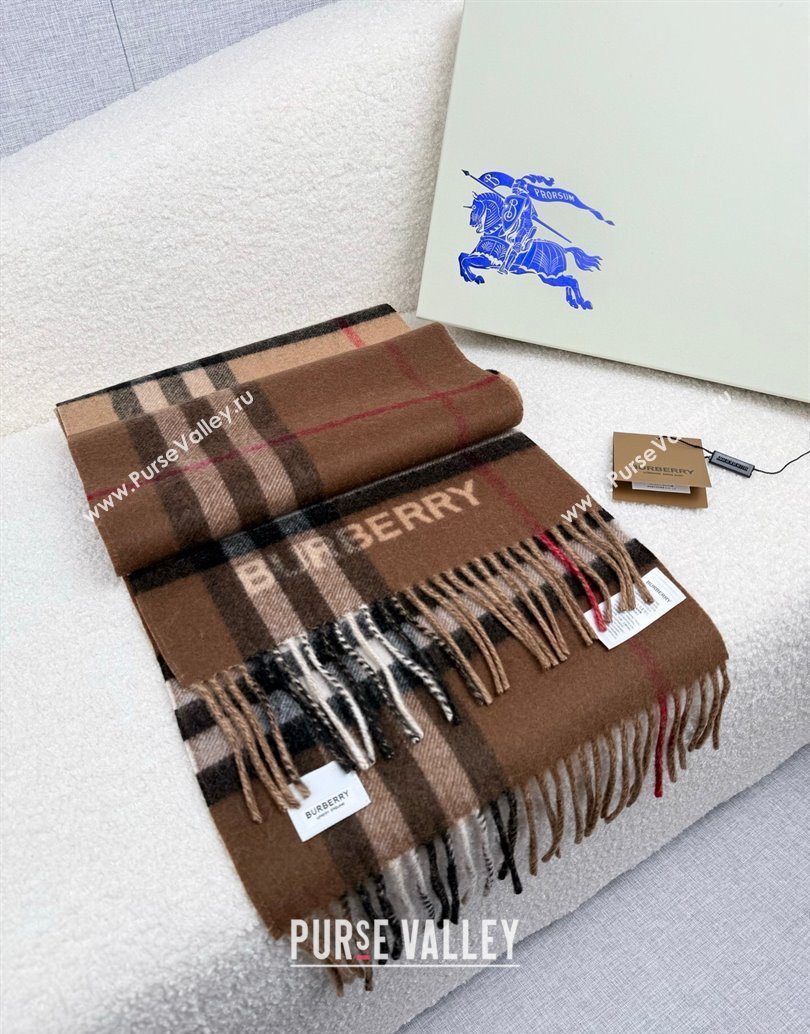 Burberry Cashmere Long Scarf 30x168cm Brown 2025 BR111101 (XMN-251111129)