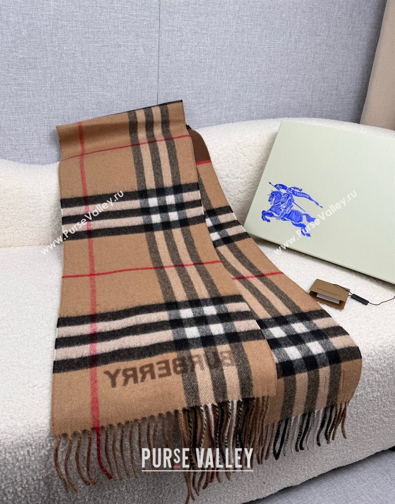 Burberry Cashmere Long Scarf 30x168cm Brown 2025 BR111101 (XMN-251111129)