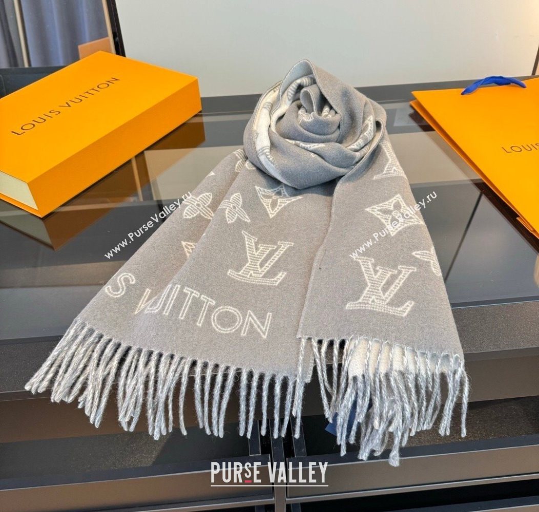Louis Vuitton Cashmere Wool Long Scarf 40x180cm Grey 2026 LV010604 (XMN-260106052)