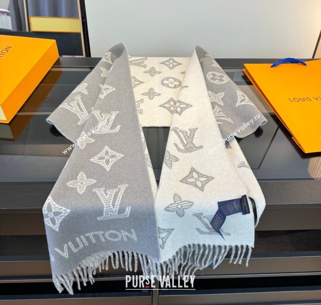 Louis Vuitton Cashmere Wool Long Scarf 40x180cm Grey 2026 LV010604 (XMN-260106052)