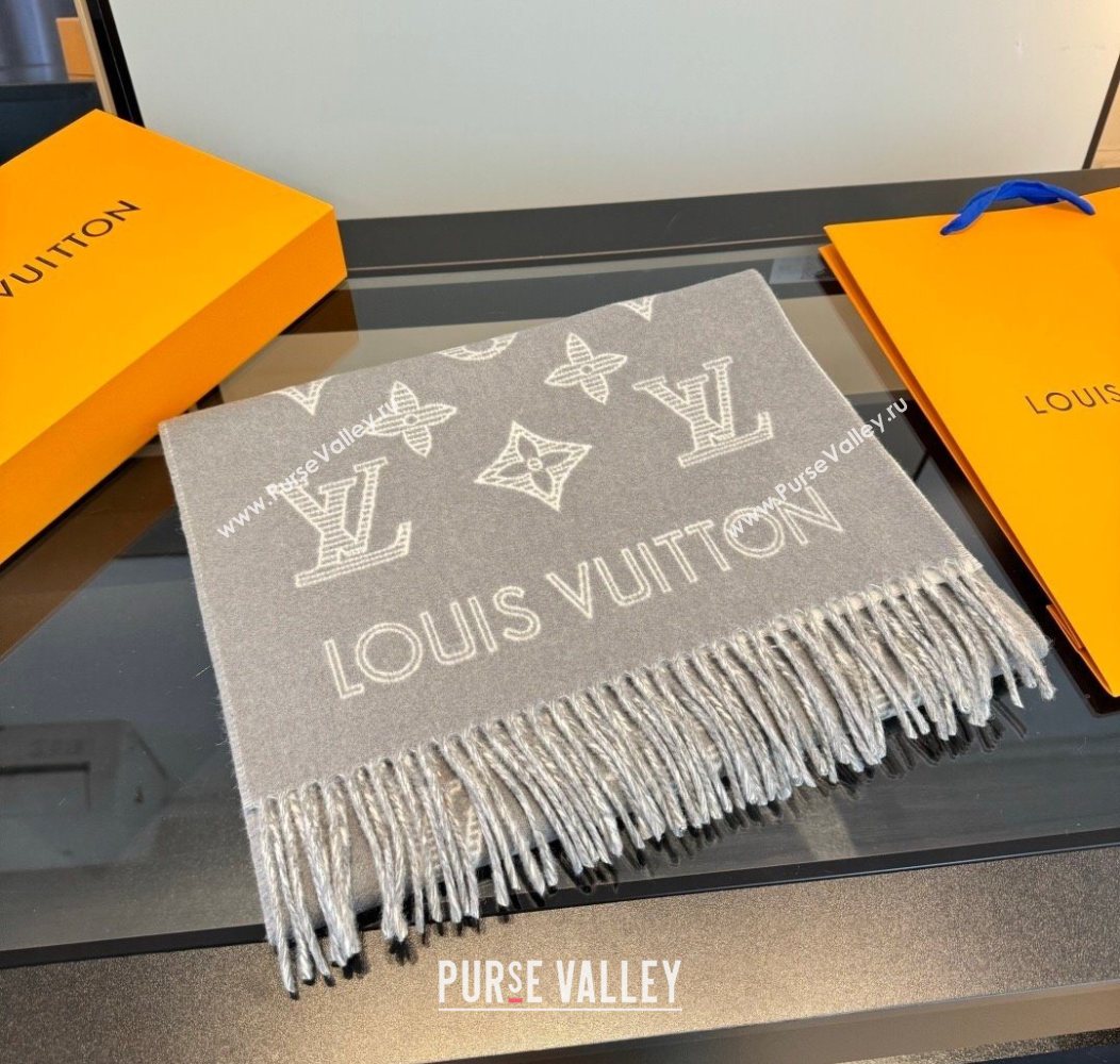 Louis Vuitton Cashmere Wool Long Scarf 40x180cm Grey 2026 LV010604 (XMN-260106052)