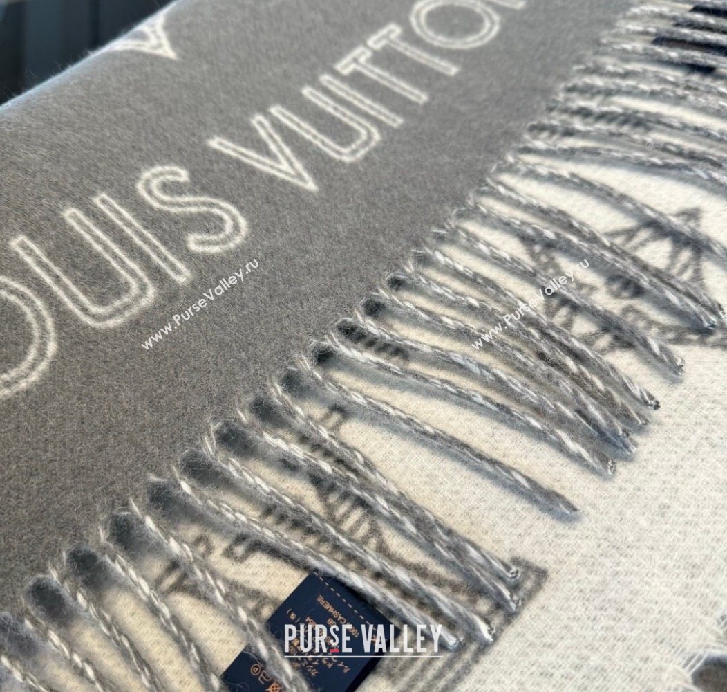 Louis Vuitton Cashmere Wool Long Scarf 40x180cm Grey 2026 LV010604 (XMN-260106052)