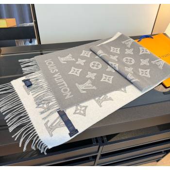 Louis Vuitton Cashmere Wool Long Scarf 40x180cm Grey 2026 LV010604 (XMN-260106052)