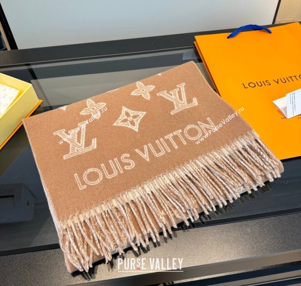 Louis Vuitton Cashmere Wool Long Scarf 40x180cm Beige 2026 LV010604 (XMN-260106053)