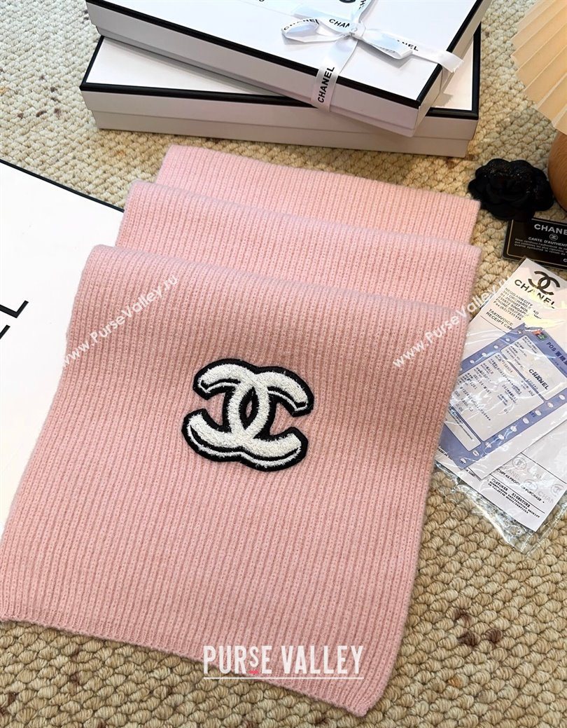 Chanel Wool Cashmere Long Scarf 30x175cm Pink 2026 CH010605 (XMN-260106032)