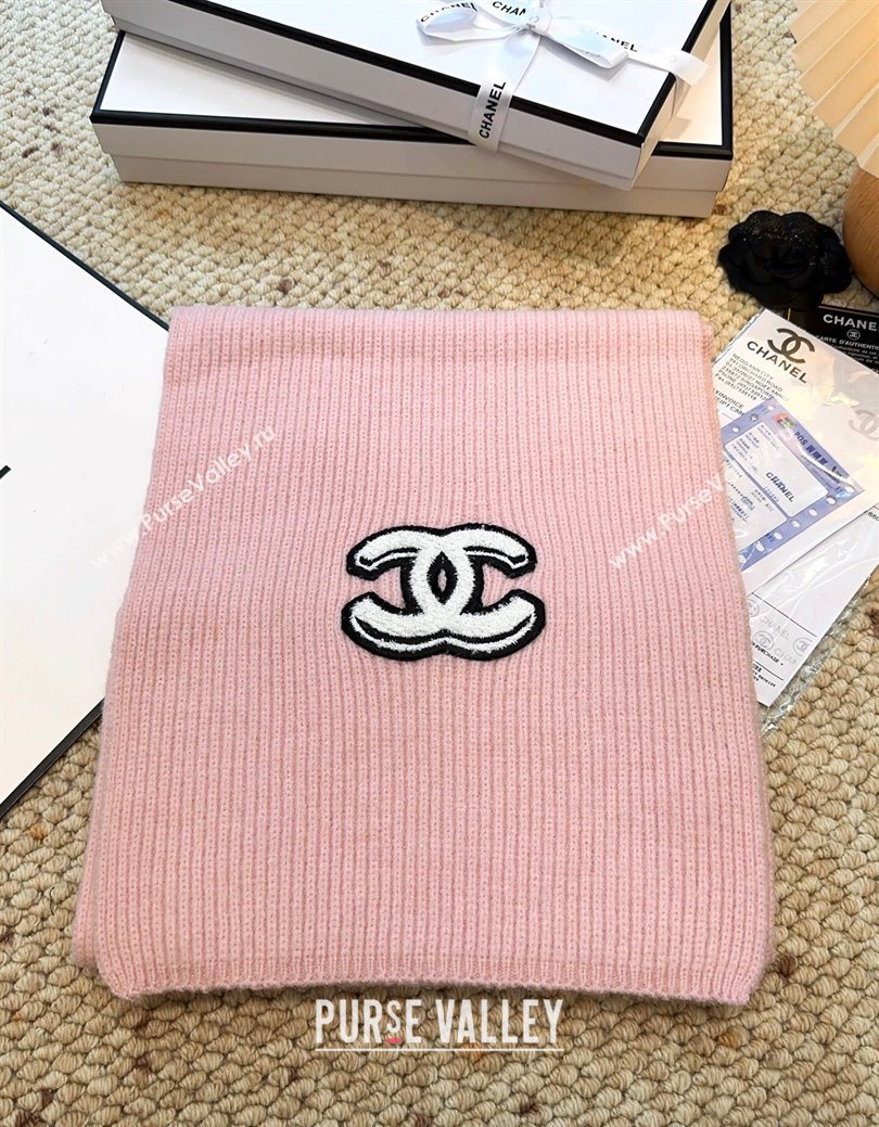 Chanel Wool Cashmere Long Scarf 30x175cm Pink 2026 CH010605 (XMN-260106032)