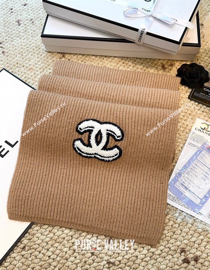 Chanel Wool Cashmere Long Scarf 30x175cm Brown 2026 CH010605 (XMN-260106033)