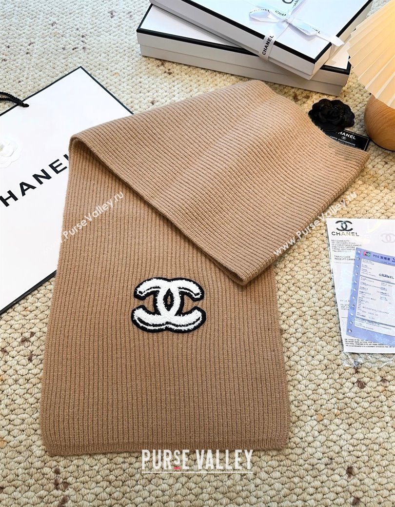 Chanel Wool Cashmere Long Scarf 30x175cm Brown 2026 CH010605 (XMN-260106033)