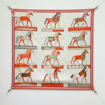 Hermes A Toute Allure Silk Square Scarf 90cm Orange 2026 0319 (SHI-260319132)