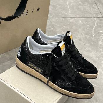 Golden Goose Ball Star sneaker in black glitter with black star 2024 (13-240105018)