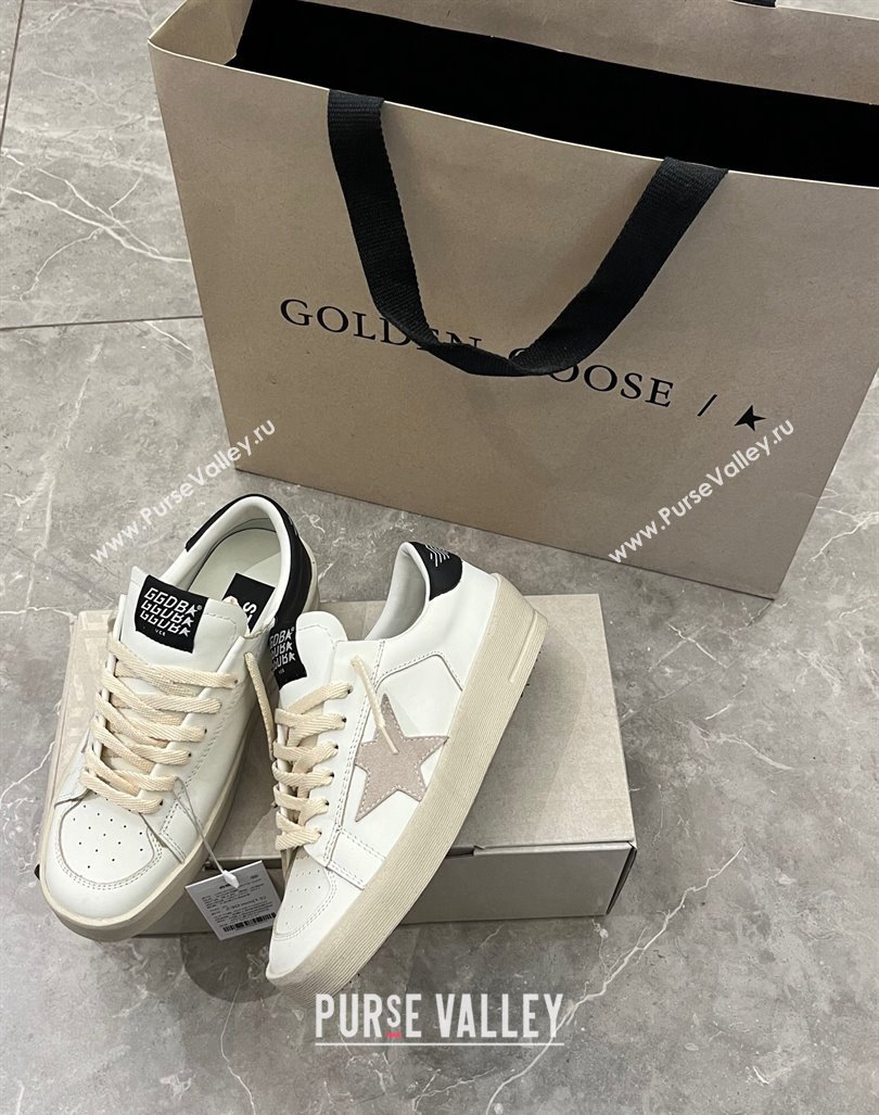 Golden Goose Women’s Stardan with ice-gray suede star and black heel tab 2024 (13-240105021)