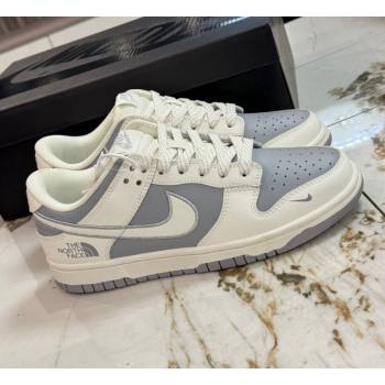 Nike SB Dunk Low Retro x Louis Vuitton LV Sneakers in Calf Leather White/Grey 2024 FC1688-165 (8-240105038)