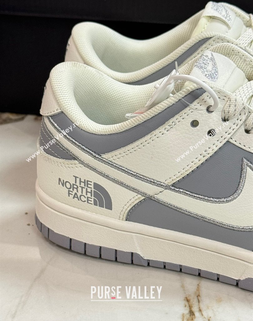 Nike SB Dunk Low Retro x Louis Vuitton LV Sneakers in Calf Leather White/Grey 2024 FC1688-165 (8-240105038)