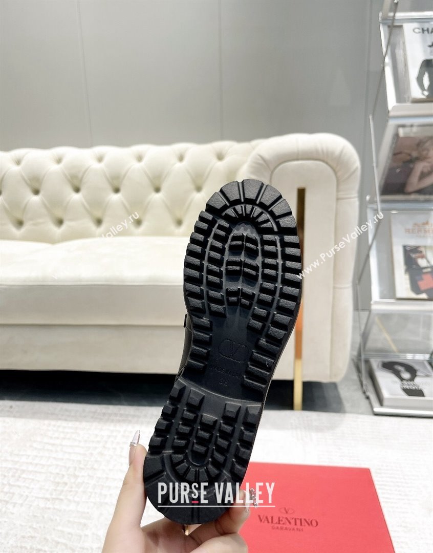 Valentino VLogo Calfskin Leather Ankle Boots Black 2023 VLTN09112 (XL-230910120)