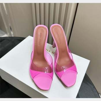 Amina Muaddi Alexa Glass Slide Sandals 10.5cm in PVC Pink 2 2023 AM09112 (MD-23091169)