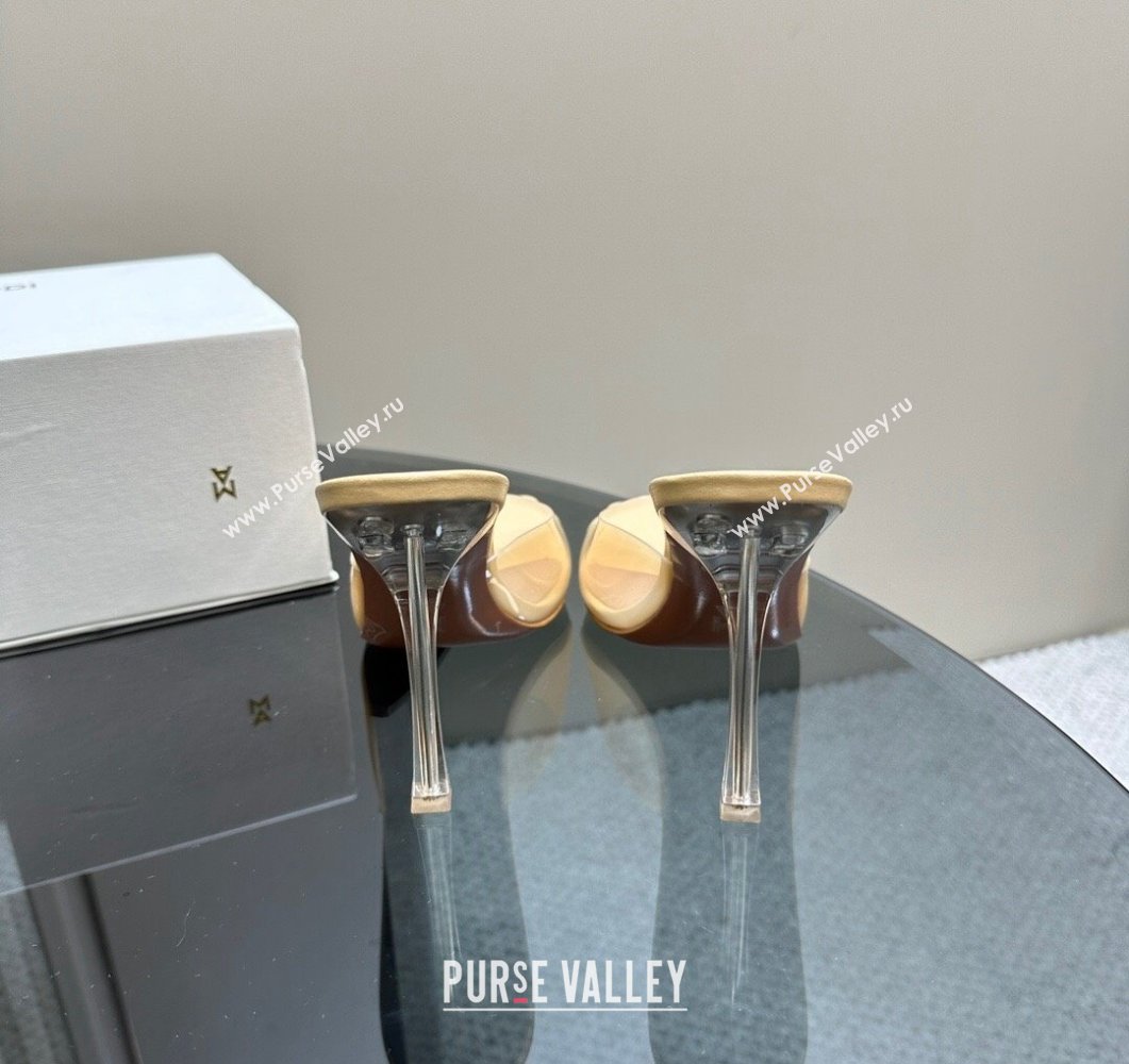 Amina Muaddi Alexa Glass Slide Sandals 10.5cm in PVC Yellow 2023 AM09112 (MD-23091172)