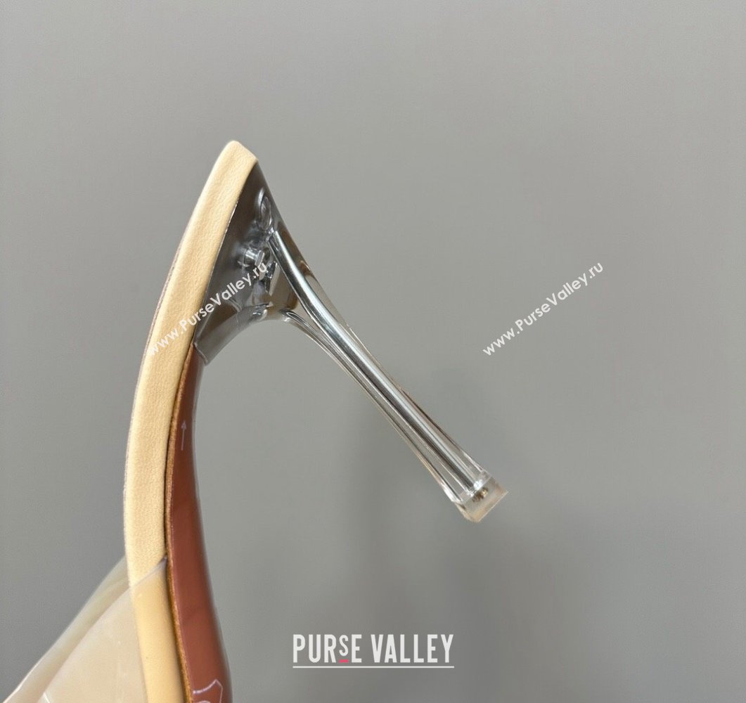 Amina Muaddi Alexa Glass Slide Sandals 10.5cm in PVC Yellow 2023 AM09112 (MD-23091172)