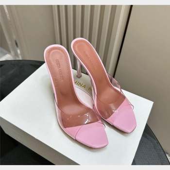 Amina Muaddi Alexa Glass Slide Sandals 10.5cm in PVC Light Pink 2023 AM09112 (MD-23091173)