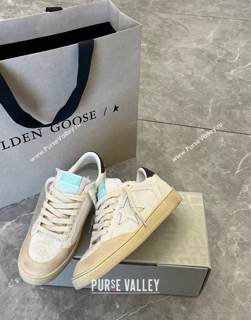Golden Goose Ball Star with vanilla canvas star and leather heel tab 2023 (13-230910134)