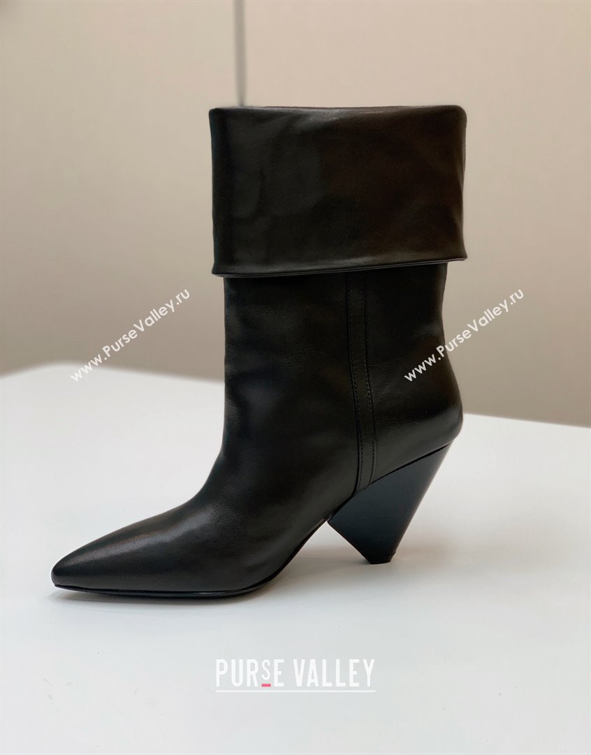 Saint Laurent Nike Ankle Boots in Calfskin and Monogram 8.5cm Black 2023 ysl09111 (MD-23091154)