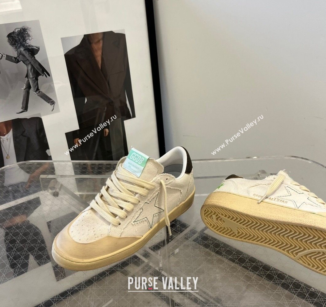 Golden Goose Ball Star with vanilla canvas star and leather heel tab 2023 (13-230910134)