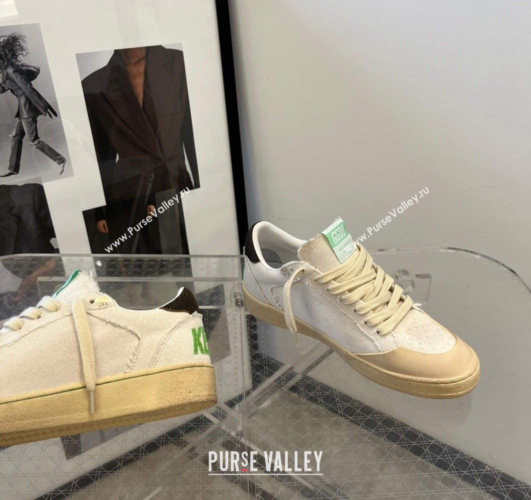 Golden Goose Ball Star with vanilla canvas star and leather heel tab 2023 (13-230910134)