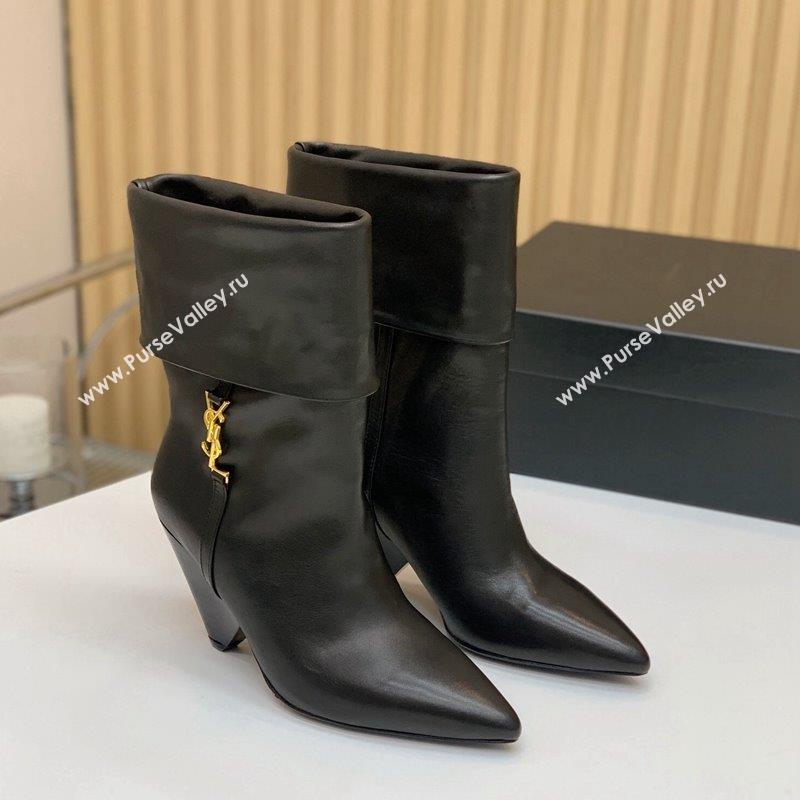 Saint Laurent Nike Ankle Boots in Calfskin and Monogram 8.5cm Black 2023 ysl09111 (MD-23091154)