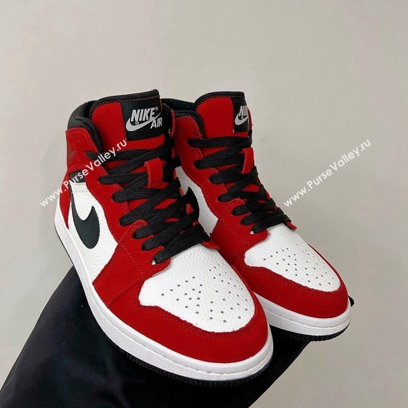 Nike Calfskin and Wool High-Top Sneakers Red 2023 1013 (ZN-231013090)