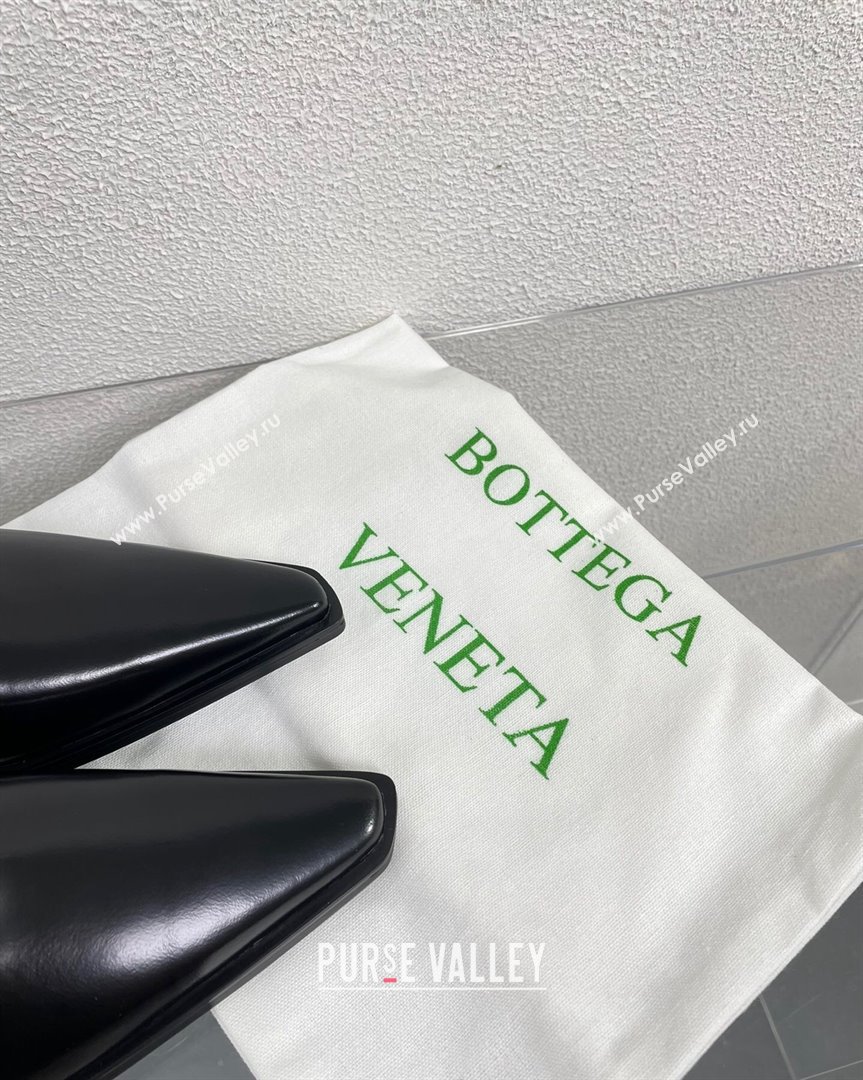 Bottega Veneta Tex Ankle Boots 7cm in Shiny Leather and Metal-Tone Heel 2023 (MD-231013138)