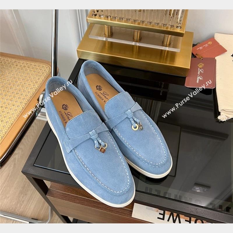 LP Summer Charms Walk Suede Loafers Light Blue 2023 LP1016 (KL-231016044)