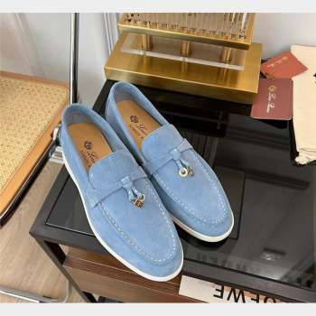 LP Summer Charms Walk Suede Loafers Light Blue 2023 LP1016 (KL-231016044)