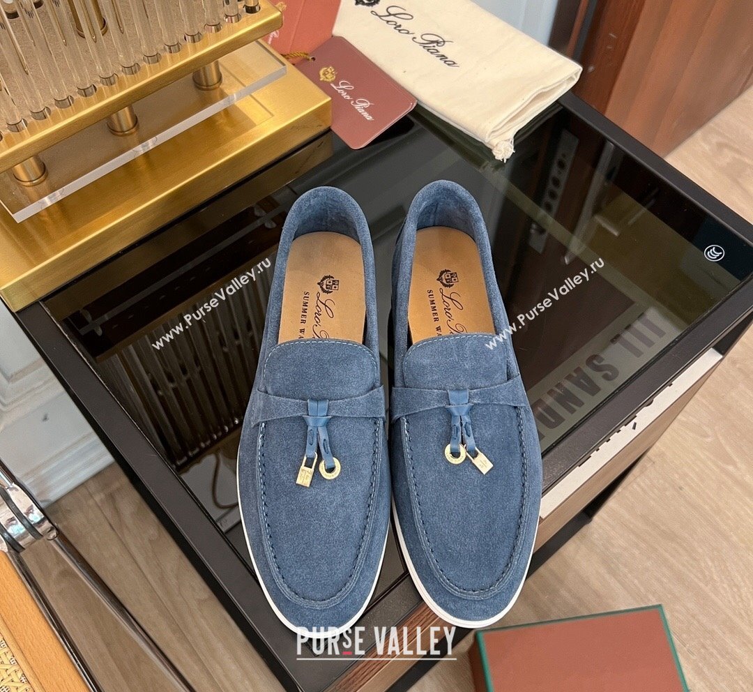 LP Summer Charms Walk Suede Loafers Dusty Blue 2023 LP1016 (KL-231016045)