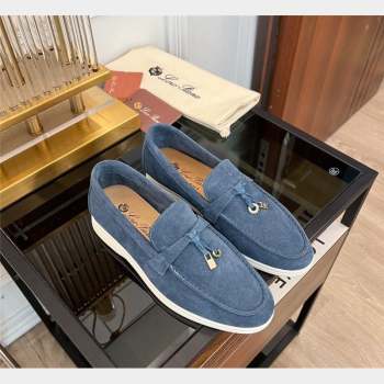 LP Summer Charms Walk Suede Loafers Dusty Blue 2023 LP1016 (KL-231016045)