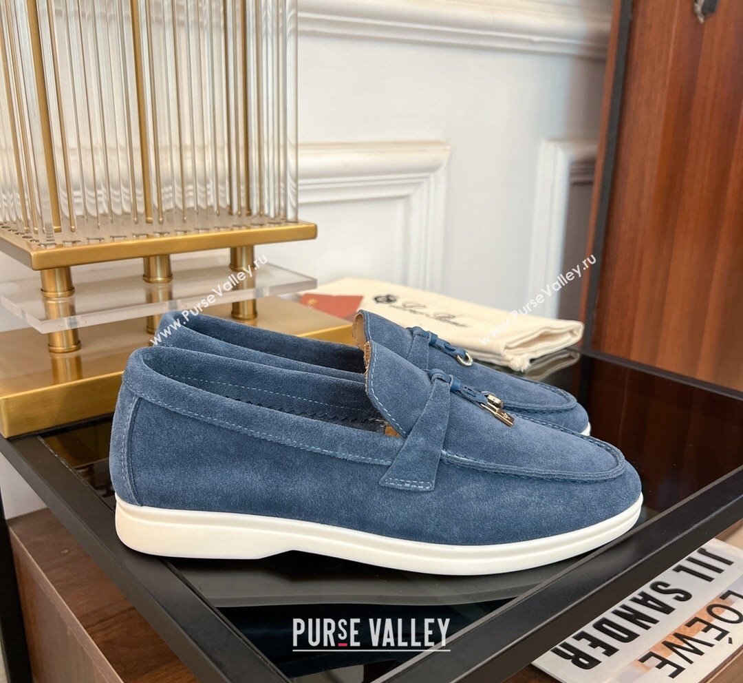 LP Summer Charms Walk Suede Loafers Dusty Blue 2023 LP1016 (KL-231016045)