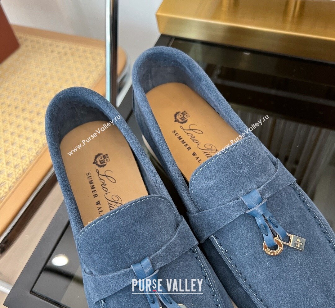 LP Summer Charms Walk Suede Loafers Dusty Blue 2023 LP1016 (KL-231016045)