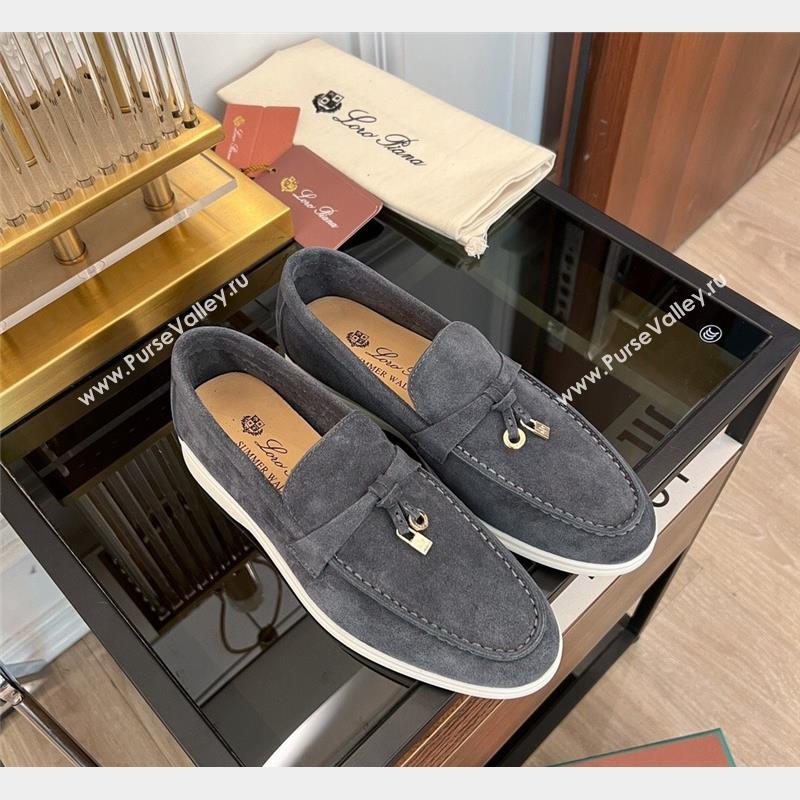 LP Summer Charms Walk Suede Loafers Dark Grey 2023 LP1016 (KL-231016046)