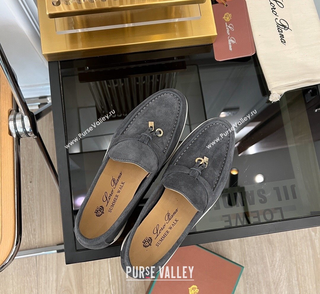 LP Summer Charms Walk Suede Loafers Dark Grey 2023 LP1016 (KL-231016046)