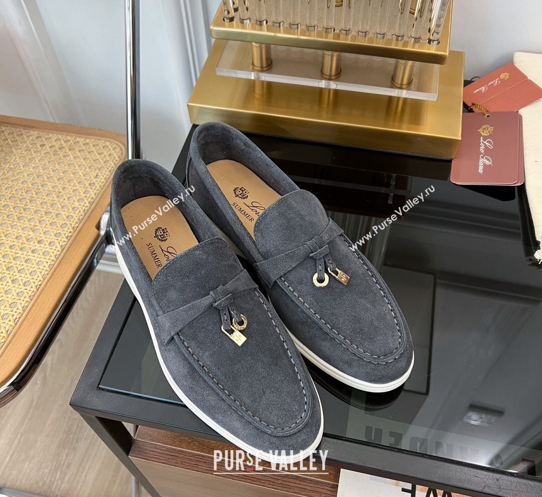 LP Summer Charms Walk Suede Loafers Dark Grey 2023 LP1016 (KL-231016046)