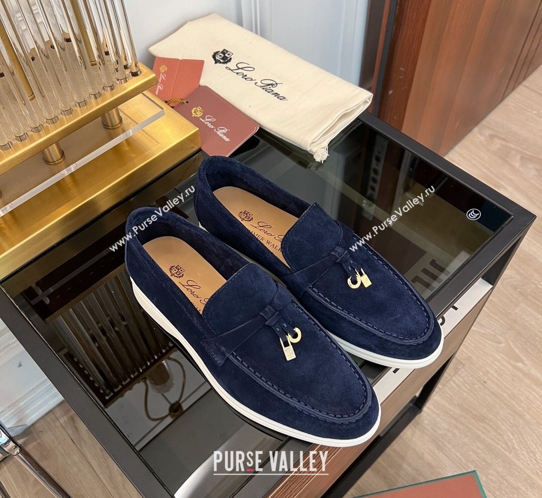 LP Summer Charms Walk Suede Loafers Dark Blue 2023 LP1016 (KL-231016047)