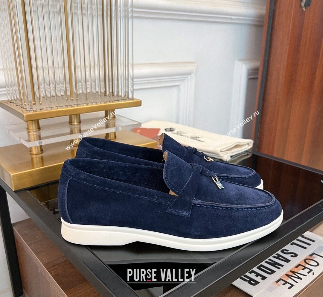 LP Summer Charms Walk Suede Loafers Dark Blue 2023 LP1016 (KL-231016047)