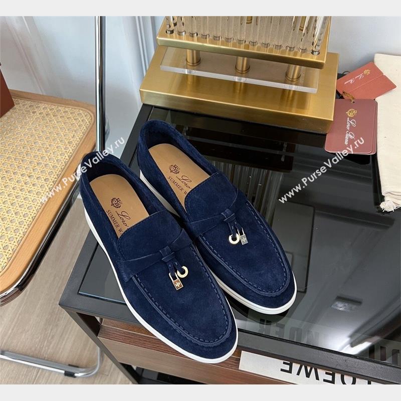 LP Summer Charms Walk Suede Loafers Dark Blue 2023 LP1016 (KL-231016047)