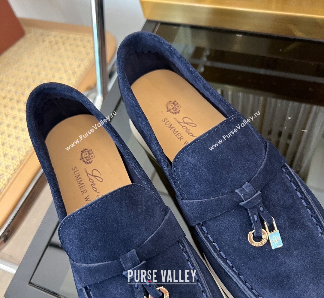 LP Summer Charms Walk Suede Loafers Dark Blue 2023 LP1016 (KL-231016047)