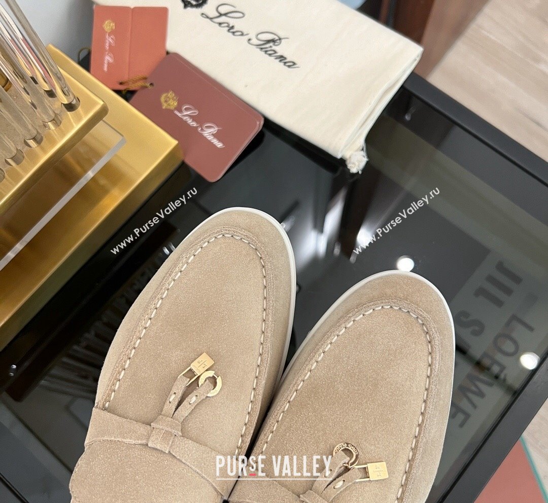 LP Summer Charms Walk Suede Loafers Beige 2 2023 LP1016 (KL-231016049)