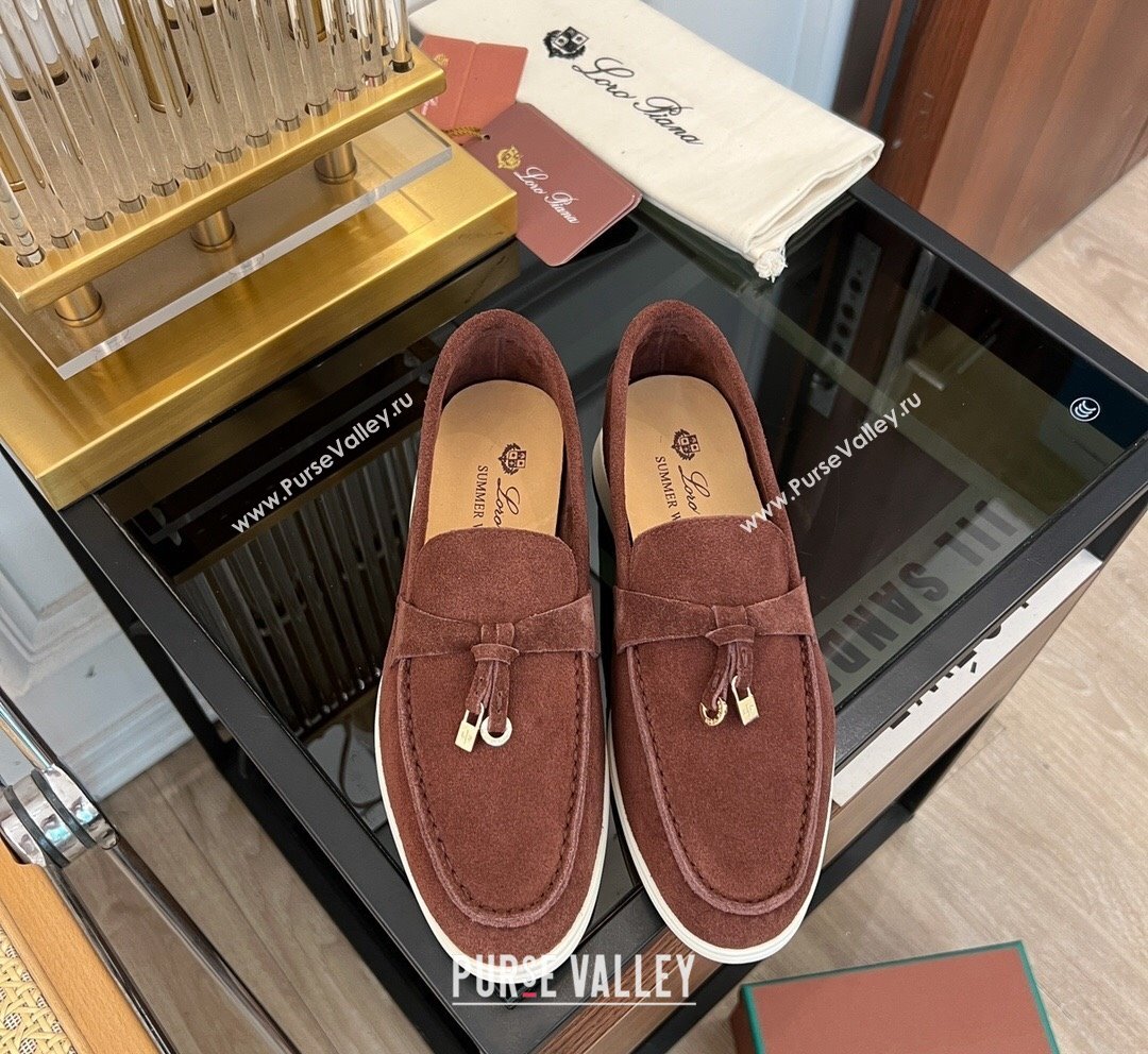 LP Summer Charms Walk Suede Loafers Dark Brown 2023 LP1016 (KL-231016052)