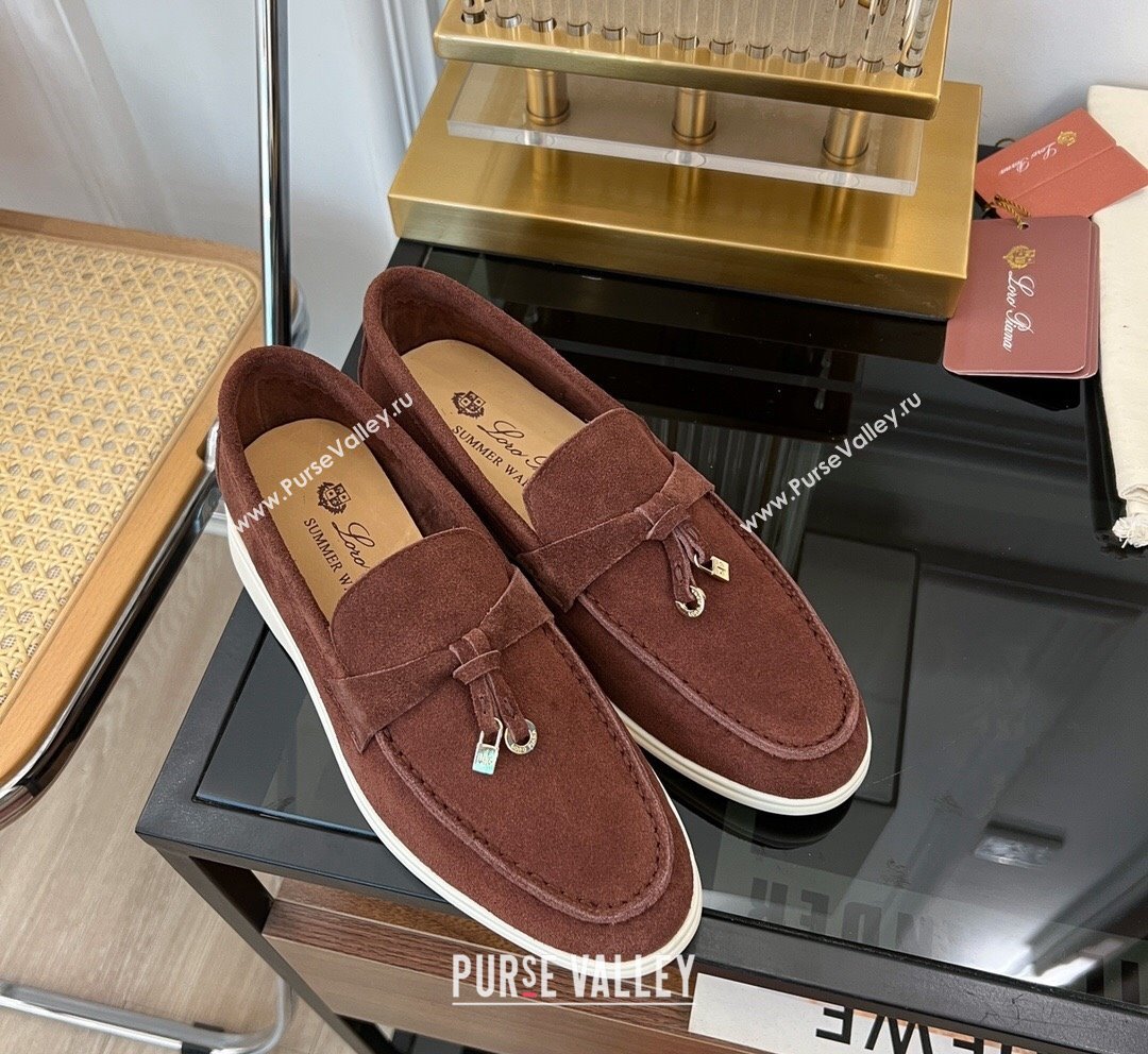 LP Summer Charms Walk Suede Loafers Dark Brown 2023 LP1016 (KL-231016052)